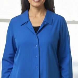 Chico's Vibrant Blue Button-Down Shirt